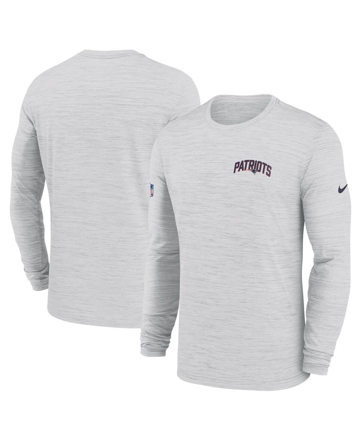 Men's Nike White Indianapolis Colts Sideline Velocity Athletic Stack Performance Long Sleeve T-Shirt Product Image