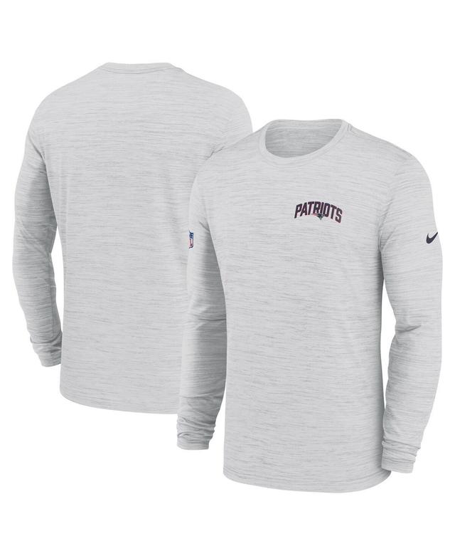 Men's Nike White Indianapolis Colts Sideline Velocity Athletic Stack Performance Long Sleeve T-Shirt Product Image