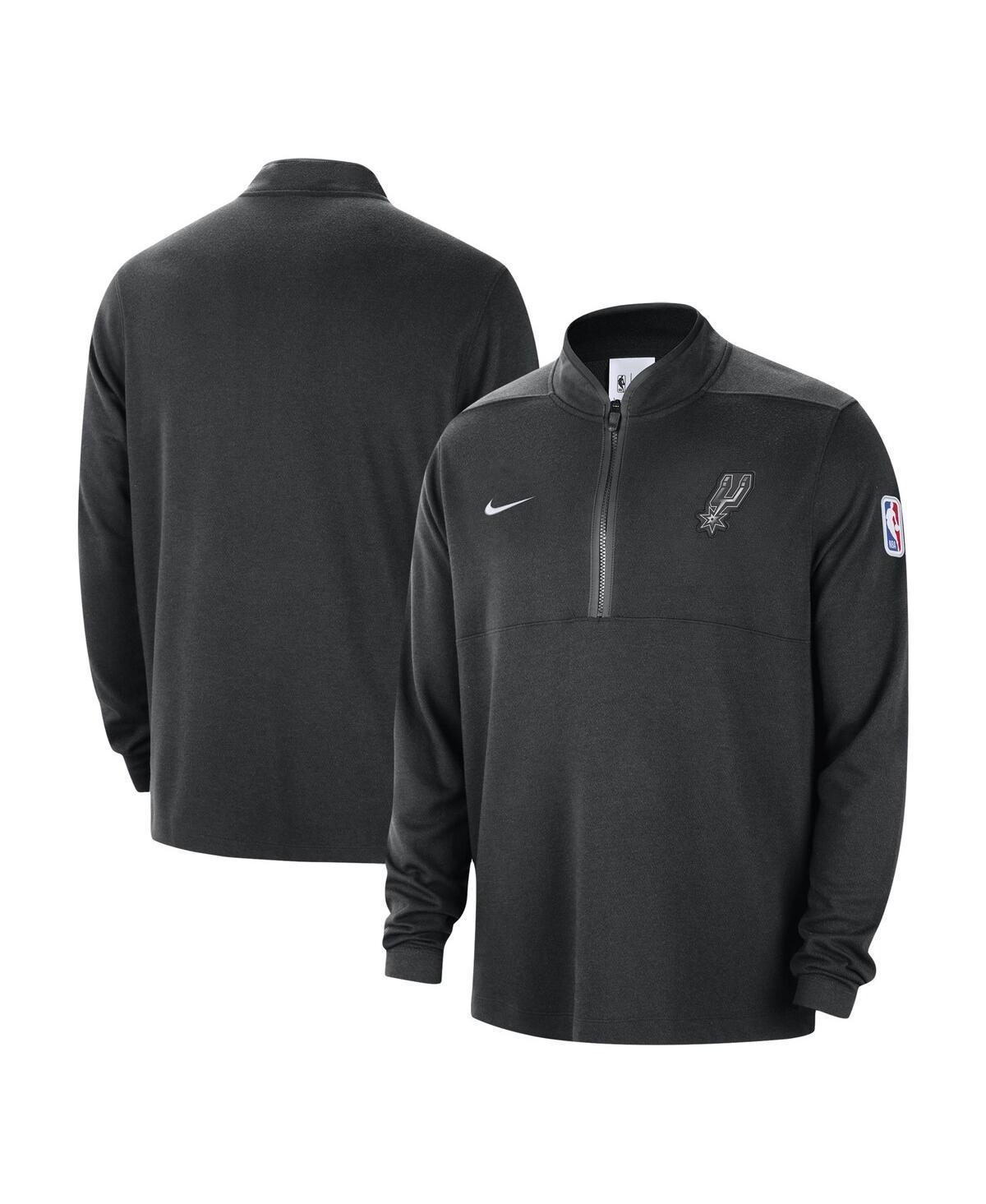 Mens Nike Black San Antonio Spurs 2023/24 Authentic Performance Half-Zip Jacket Product Image