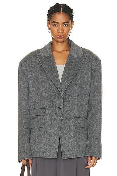 GRLFRND The Big Winter Blazer in Grey Product Image