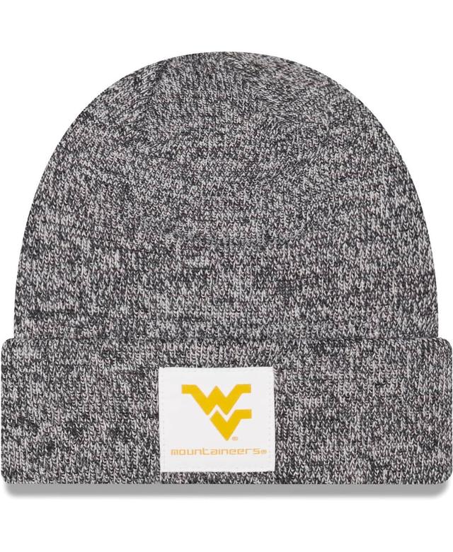 Mens New Era Heathered Black West Virginia Mountaineers Hamilton Cuffed Knit Hat Product Image