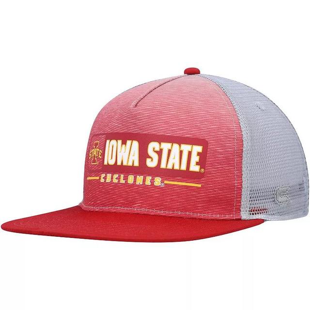 Mens Colosseum Cardinal/Gray Iowa State Cyclones Snapback Hat Product Image