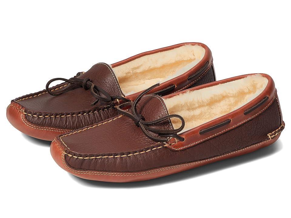 L.L.Bean Bison Double Sole Slipper Shearling Lined (Raisin) Men's Shoes Product Image