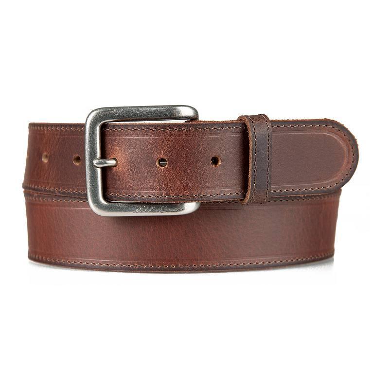 Mens Eddie Bauer 1.45-in. Rugged Leather Belt with Stretch Tab Product Image