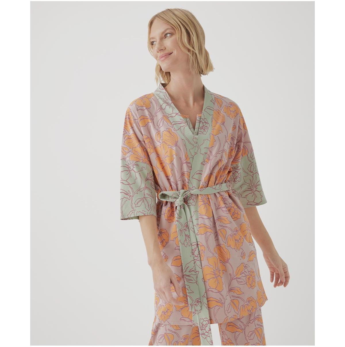 Pact Womens Organic Cotton Staycation Short Robe Product Image