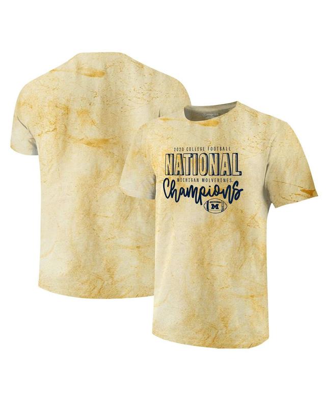 Womens Maize Michigan Wolverines College Football Playoff 2023 National Champions Comfort Colors Blast Simple T-shirt Product Image