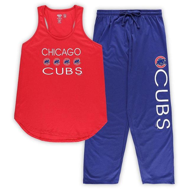 Womens Concepts Sport /Royal Chicago Cubs Plus Size Meter Tank Top & Pants Sleep Set Product Image