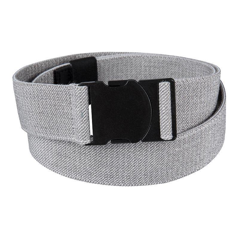 Mens Exact Fit Featherlite Stretch Web Belt with Speed Clip Buckle Grey Gray Product Image