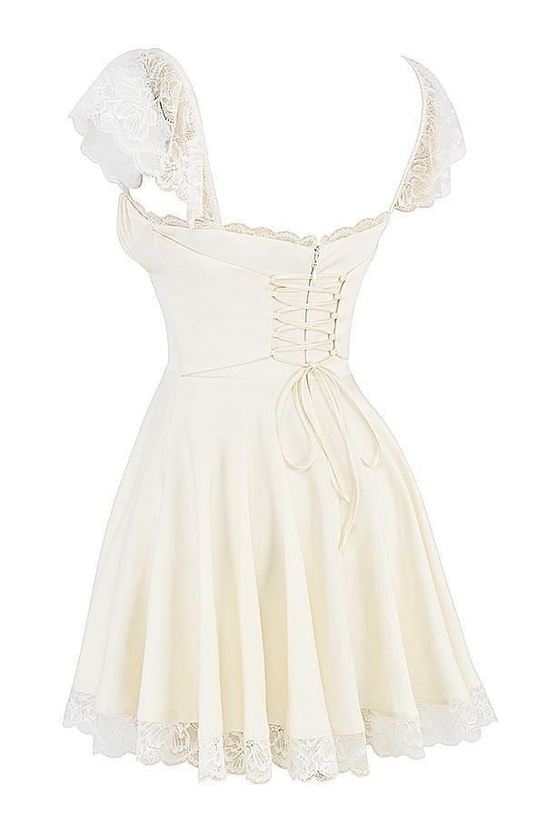 Kaia Ivory A-Line Mini Dress Product Image