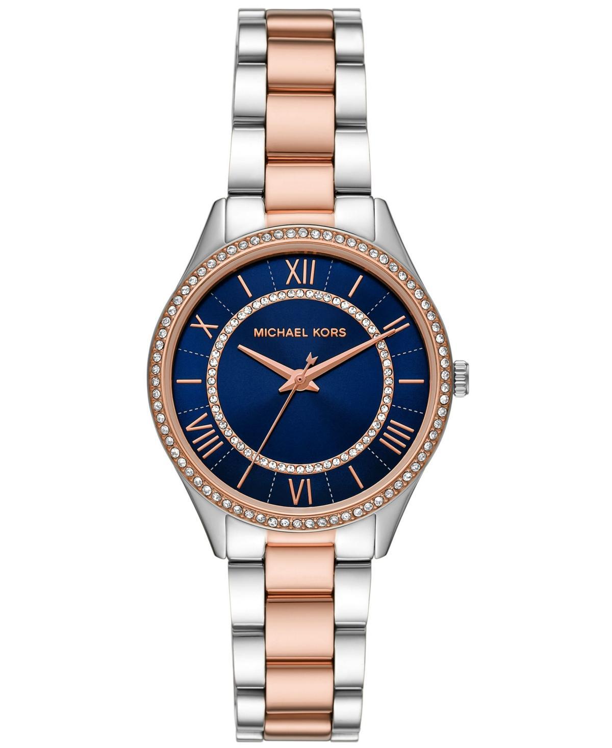 Michael Kors Womens Lauryn Three-Hand Two-Tone Stainless Steel Watch 33mm Product Image