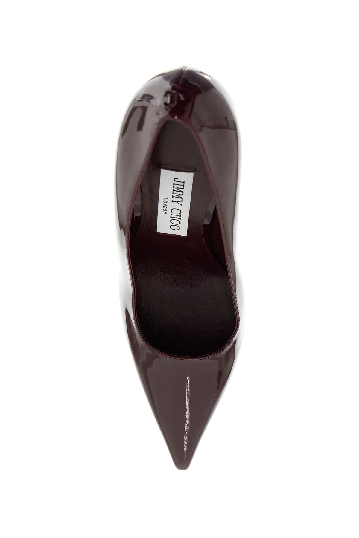 JIMMY CHOO Burgundy Nappa Leather Ixia Pumps In Purple Product Image