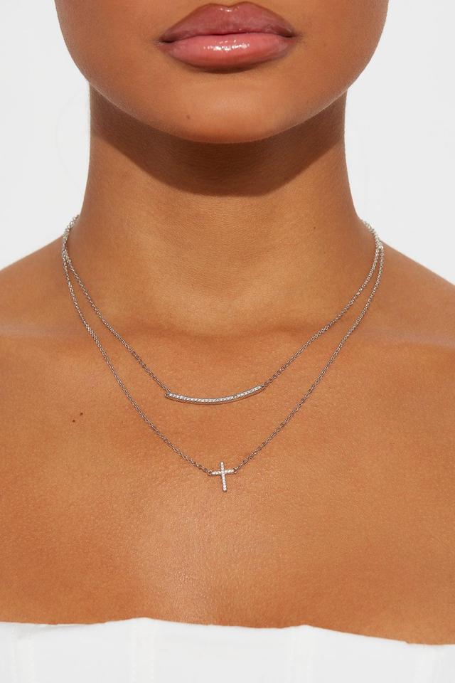 Standards Are High Layered Necklace - Silver Product Image