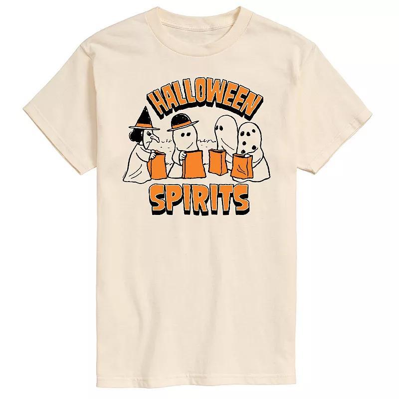 Big & Tall Peanuts Halloween Spirits Graphic Tee, Mens Med Grey Product Image