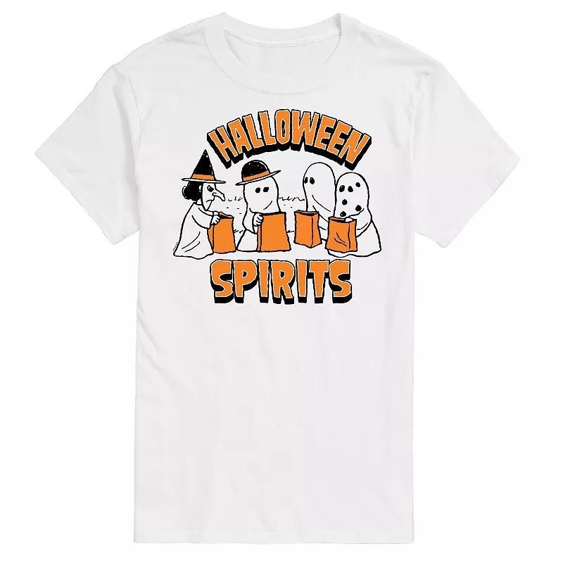 Big & Tall Peanuts Halloween Spirits Graphic Tee, Mens Med Grey Product Image