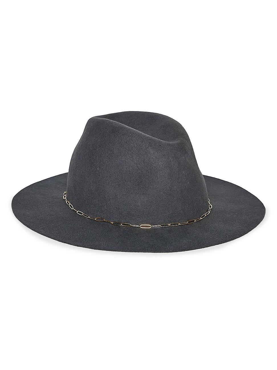 Womens Harper Chain-Link Wool Fedora product image