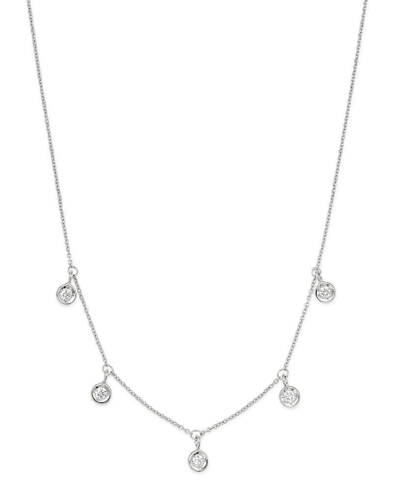 Womens Diamond By The Inch 18K White Gold & Diamond Dangle Necklace Product Image