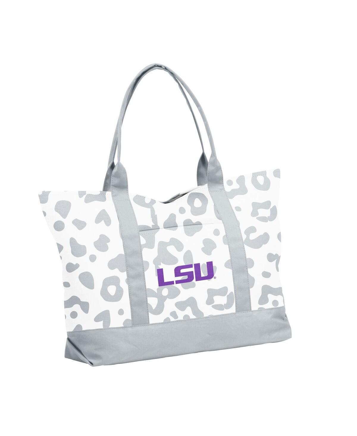 Womens Lsu Tigers Leopard Pattern Tote - White Product Image