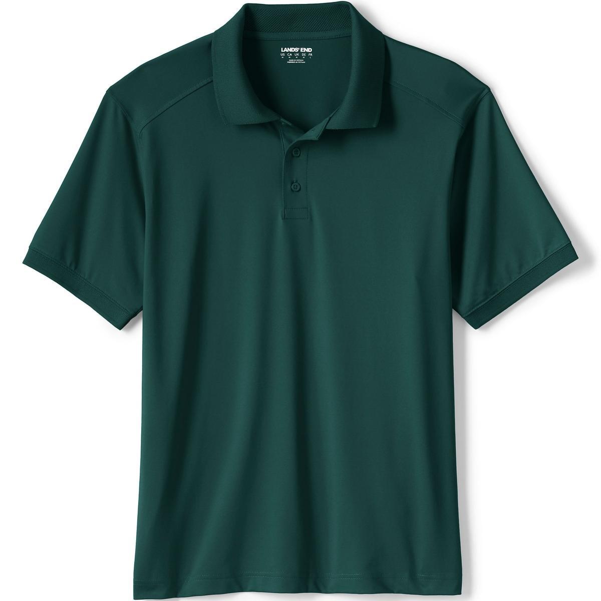 Lands End Mens School Uniform Short Sleeve Rapid Dry Polo Shirt Product Image