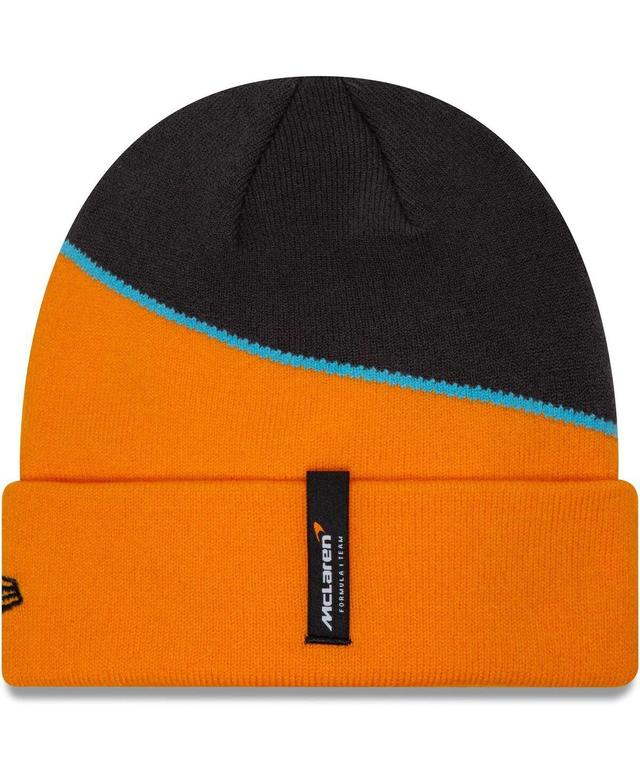 New Era Mens Orange McLaren F1 Team Cuffed Knit Hat Product Image