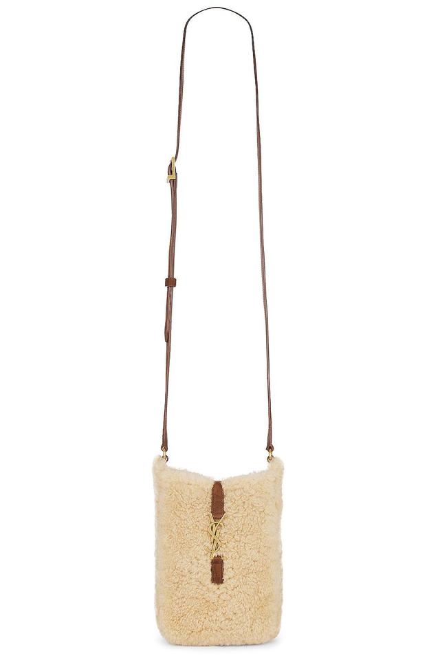 Saint Laurent Mini Le 5 A 7 Mini Vertical Bag in Beige Product Image