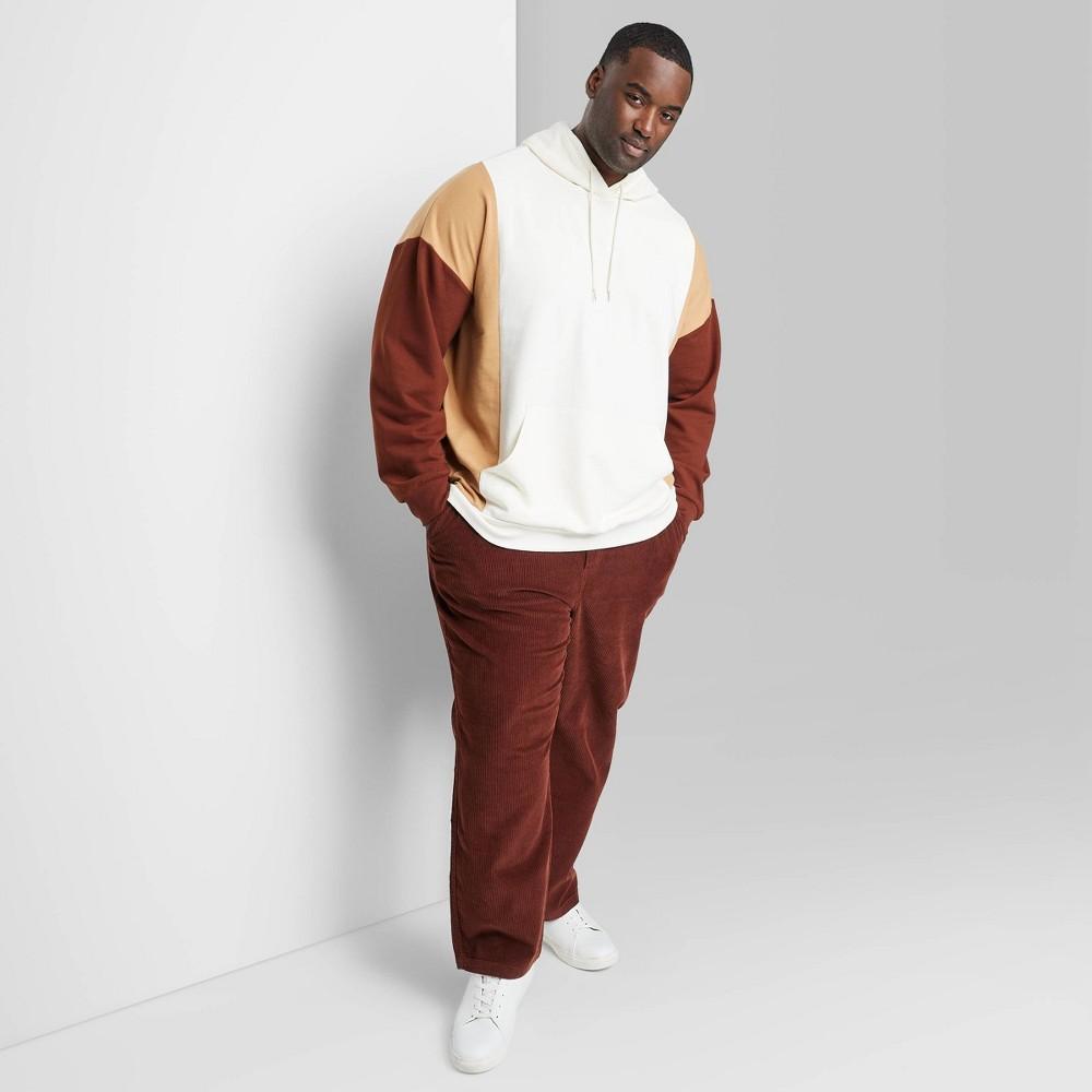 Mens Big & Tall Colorblock Pullover Sweatshirt - Original Use Tan 3XL Product Image