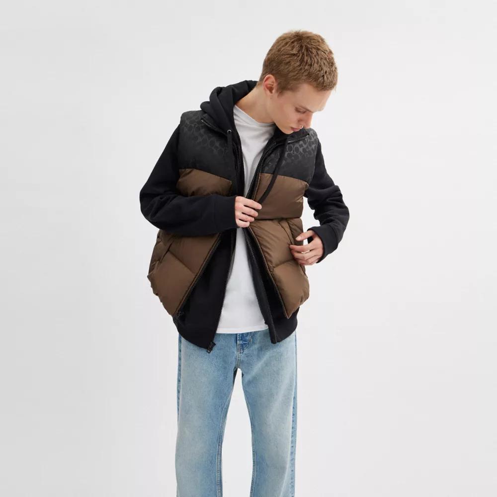 Down Puffer Vest In Recycled Polyester Product Image