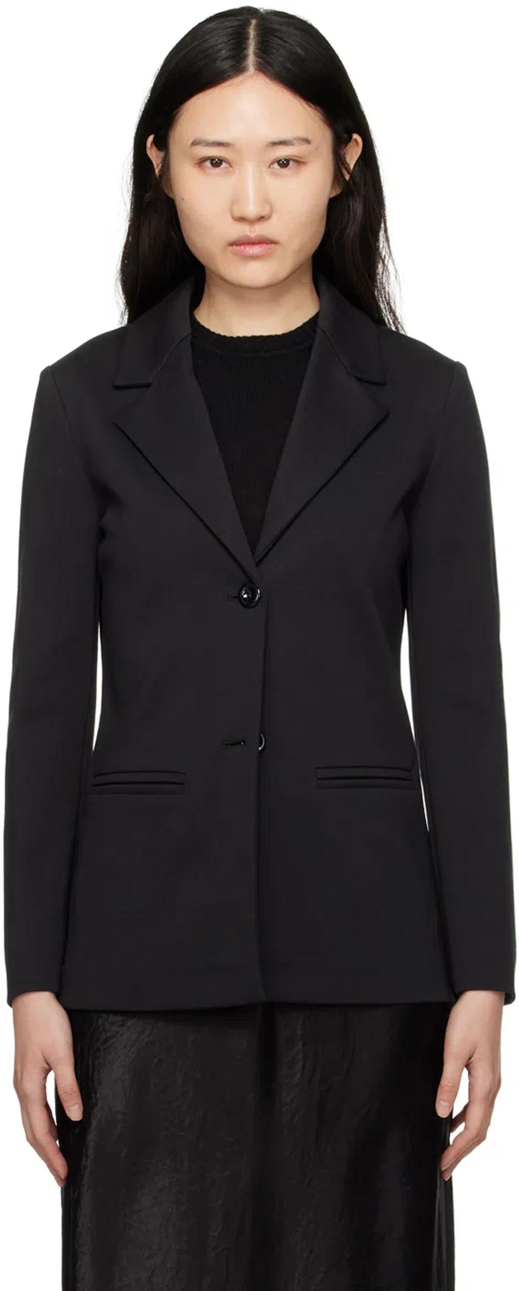 MAX MARA Leisure Madera Cotton-blend Jersey Blazer In 4 Black Product Image