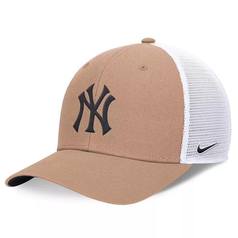 Mens Nike New York Yankees Khaki Rise Trucker Adjustable Hat Product Image