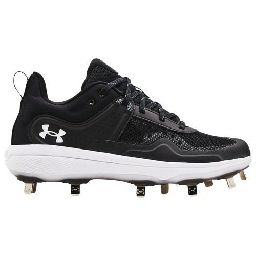 Under Armour Womens Glyde MT - Softball Shoes Black/Black/White Product Image