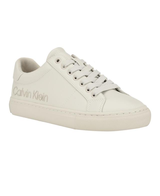 Calvin Klein Womens Camzy Round Toe Lace-Up Casual Sneakers Womens Shoes Product Image