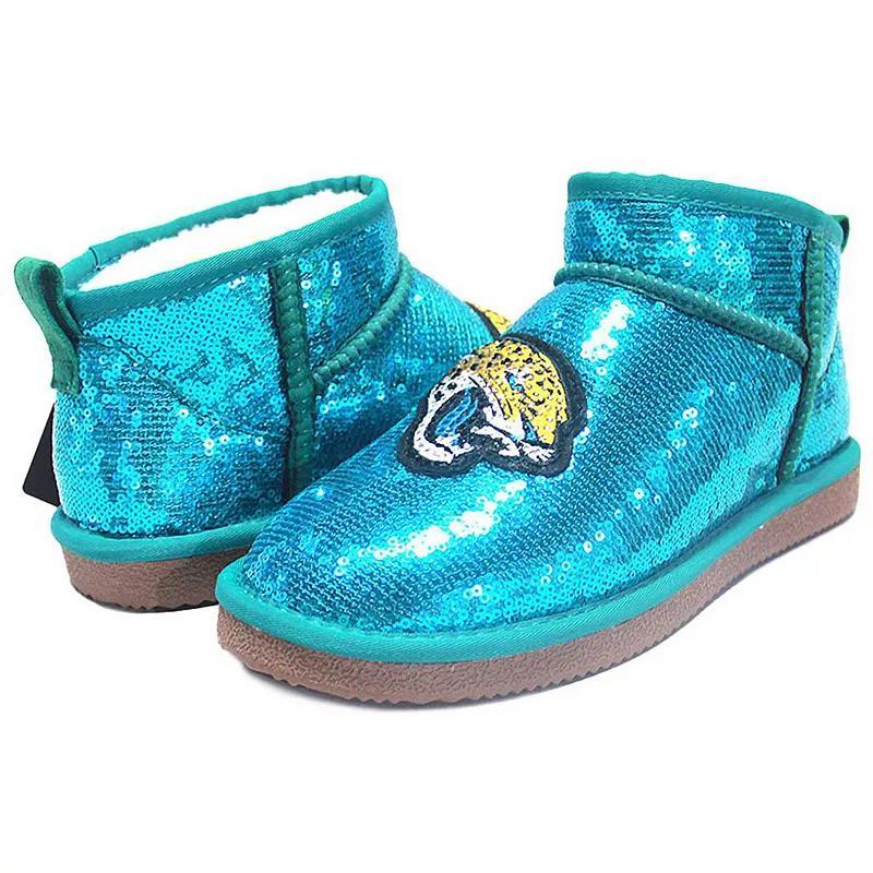 Womens Cuce Teal Jacksonville Jaguars Sequin Ankle Boots Product Image