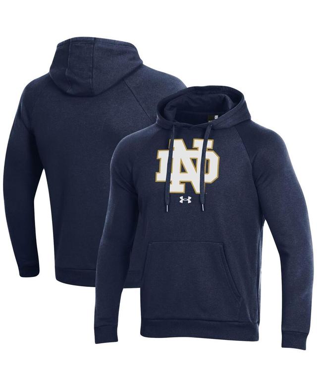 Mens Under Armour Navy Notre Dame Fighting Irish Primary School Logo All Day Raglan Pullover Hoodie Product Image