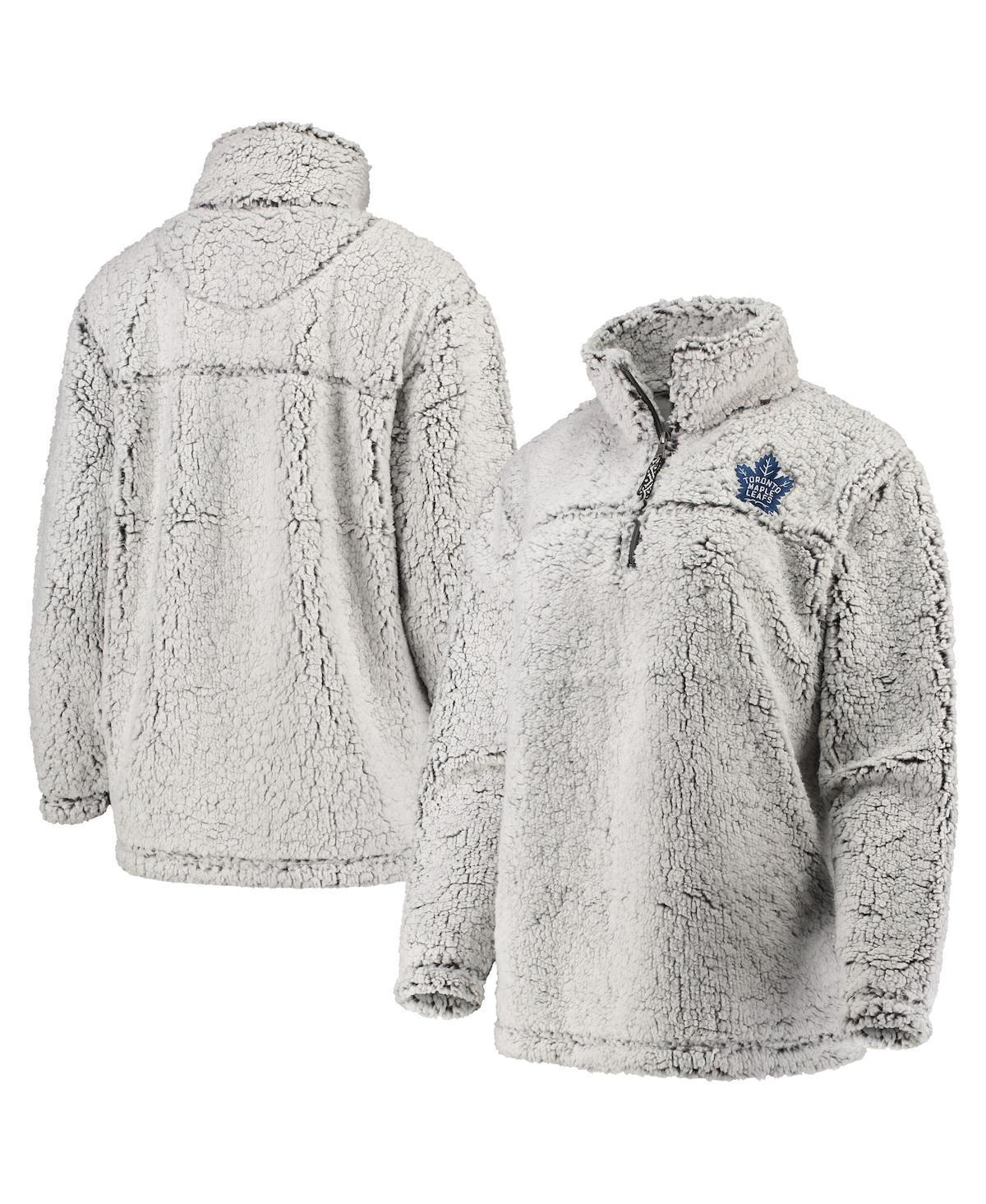 Womens G-III 4Her by Carl Banks Gray Montreal Canadiens Sherpa Quarter-Zip Pullover Jacket Product Image