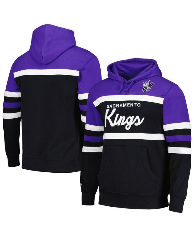 Mens Mitchell & Ness Black Sacramento Kings Head Coach Pullover Hoodie - Black Product Image