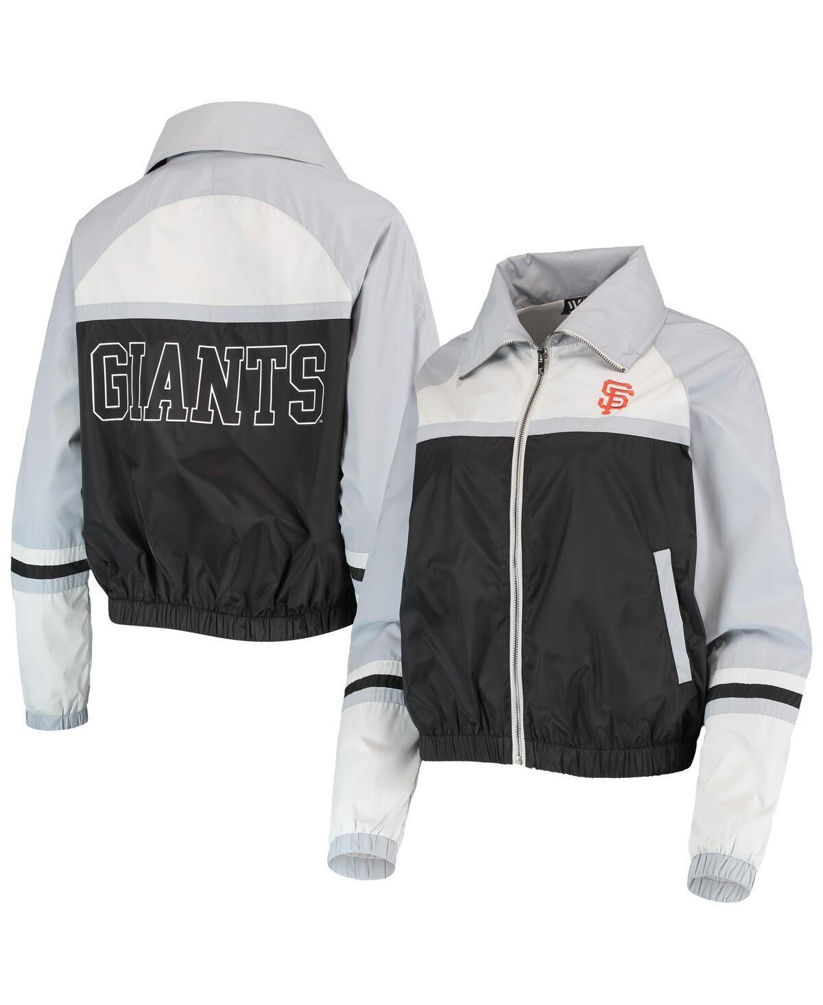 Womens The Wild Collective Black San Francisco Giants Colorblock Track Raglan Full-Zip Jacket Product Image