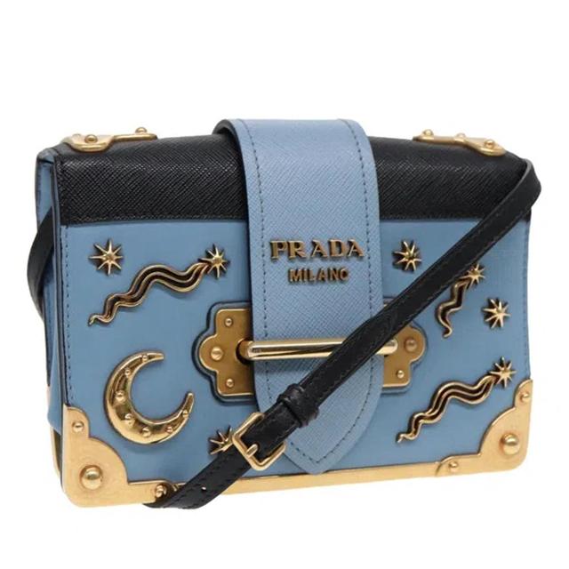 Blue Leather Shoulder Bag () Product Image