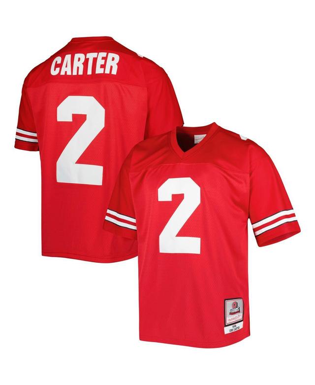 Mens Mitchell & Ness Cris Carter Scarlet Ohio State Buckeyes Authentic Jersey - Scarlet Product Image