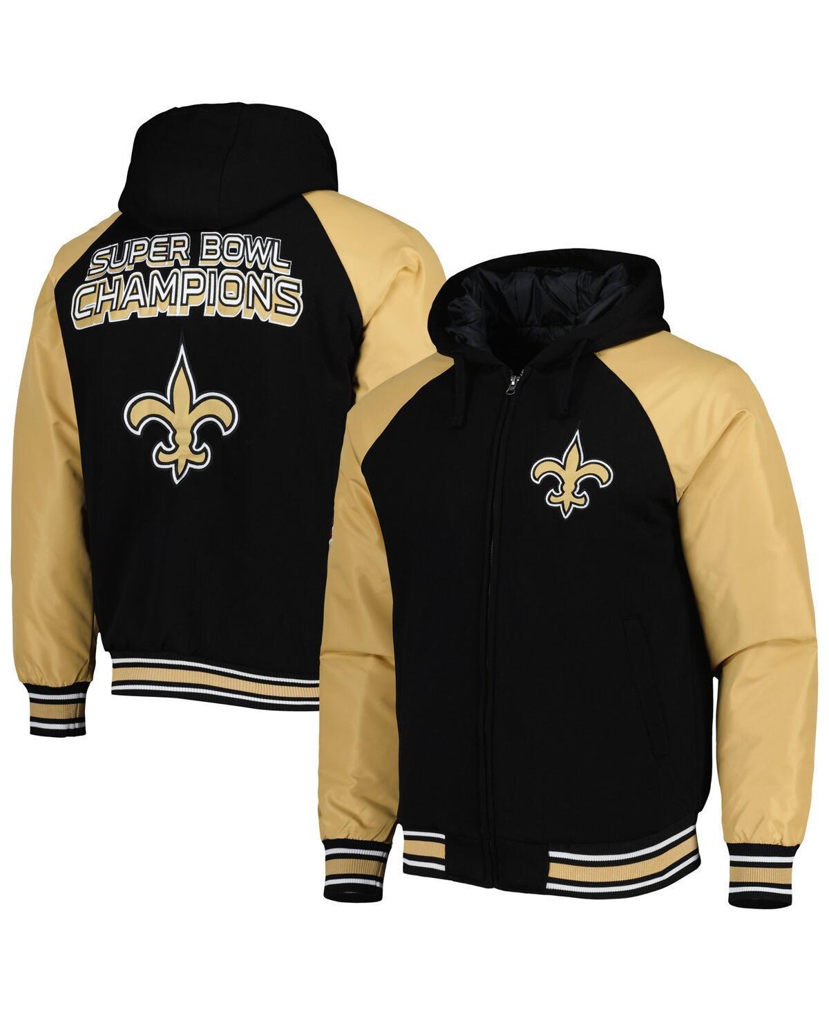 Mens G-III Sports by Carl Banks New Orleans Saints Defender Raglan Full-Zip Hoodie Varsity Jacket Product Image