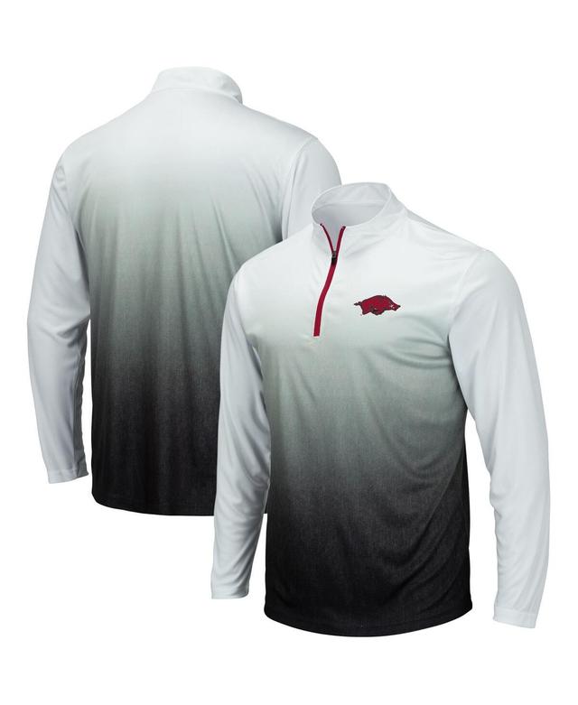 Mens Colosseum Gray Arkansas Razorbacks Magic Team Logo Quarter-Zip Jacket Product Image