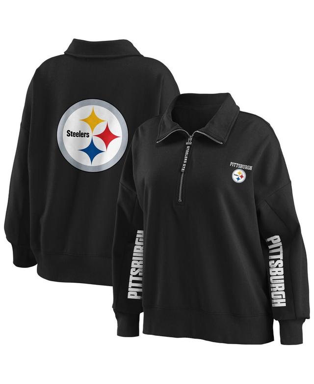 Womens WEAR by Erin Andrews Pittsburgh Steelers Half-Zip Sweatshirt Product Image