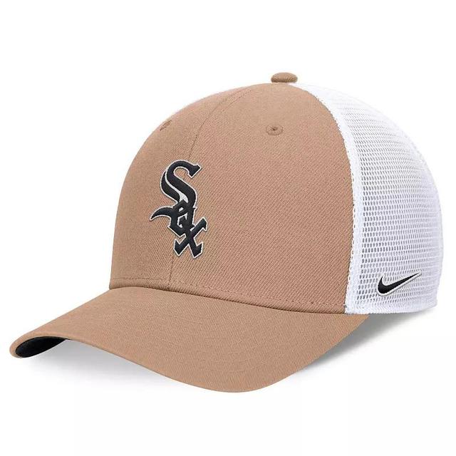 Mens Nike Chicago White Sox Khaki Rise Trucker Adjustable Hat Product Image