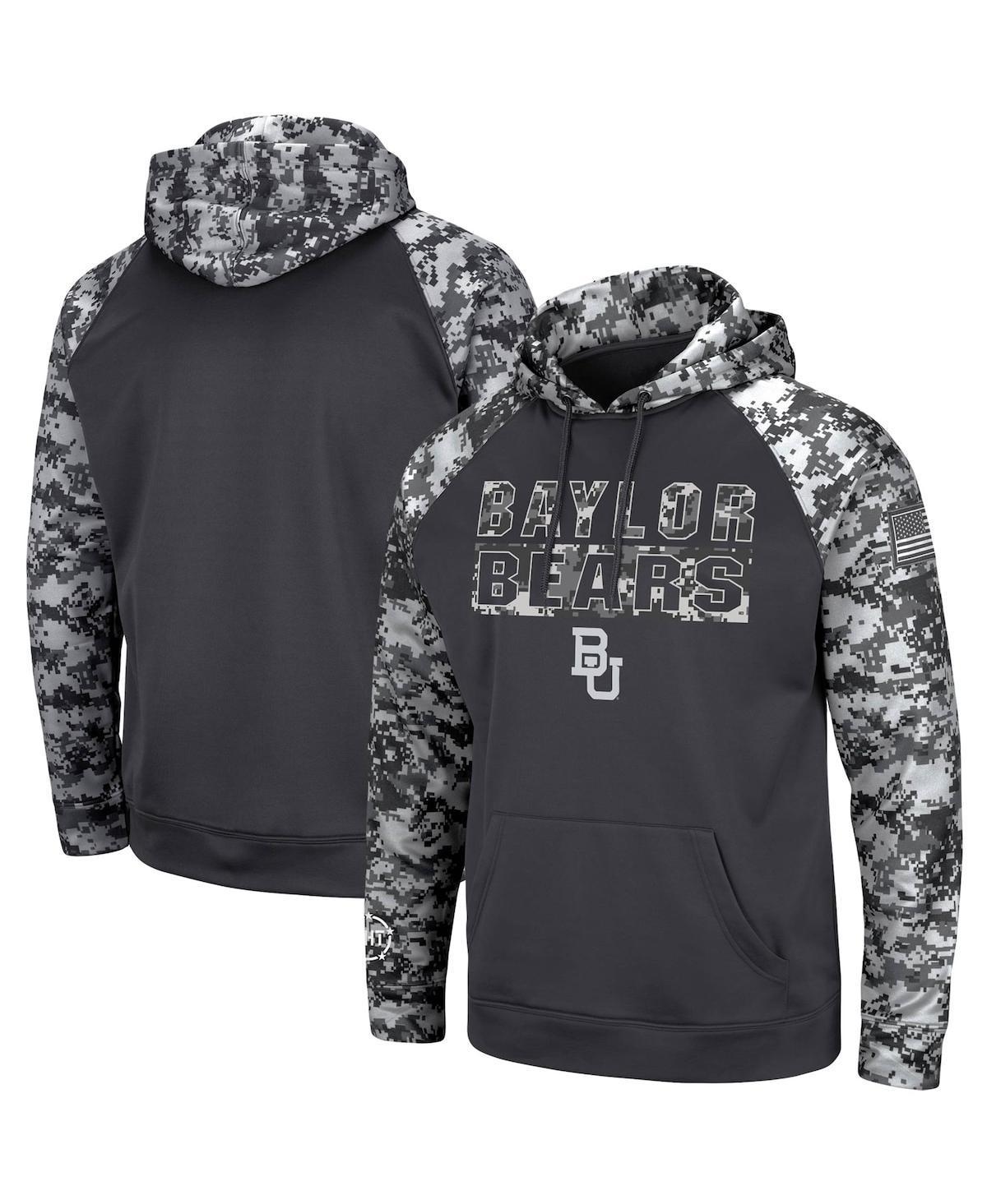 Mens Colosseum Charcoal Baylor Bears OHT Military Appreciation Digital Camo Pullover Hoodie BAY CHARCO Product Image