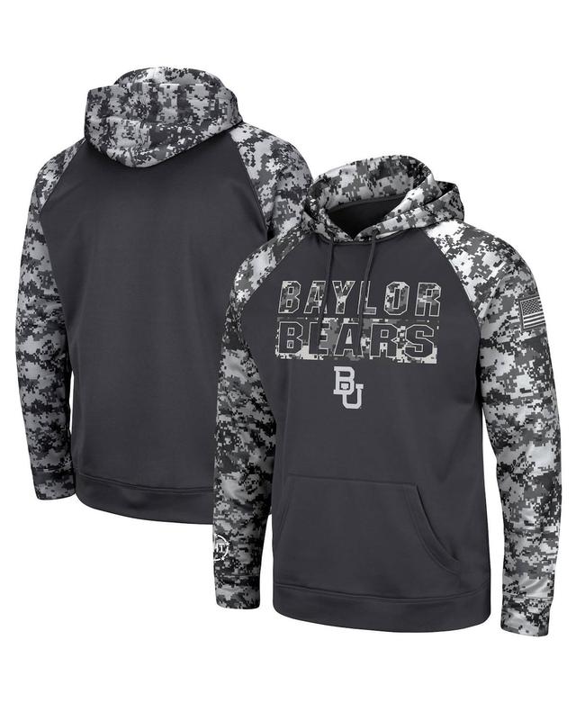 Mens Colosseum Charcoal Baylor Bears OHT Military Appreciation Digital Camo Pullover Hoodie Product Image