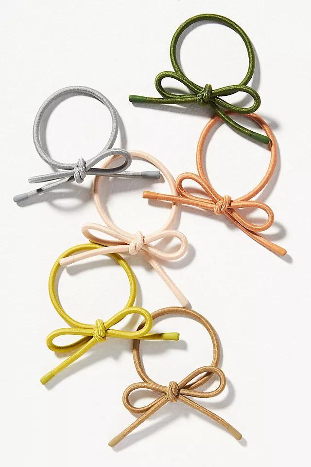 Bow Hair Ties, Set of 6 Product Image