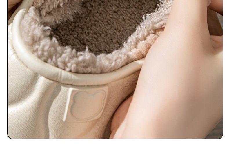 Fleece-Lined Platform Home Slippers Product Image