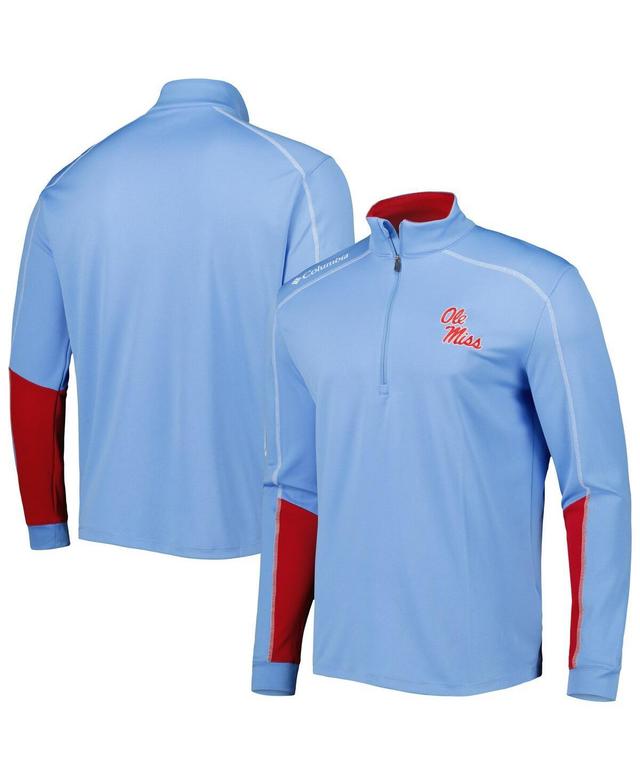 Mens Columbia Powder Blue Ole Miss Rebels Shotgun 2.0 Omni-Wick Quarter-Zip Jacket Product Image