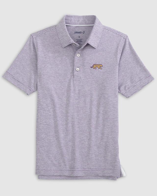 johnnie-O Texas Christian Lyndonn Jr. Striped Jersey Performance Polo - Horned Frog Product Image