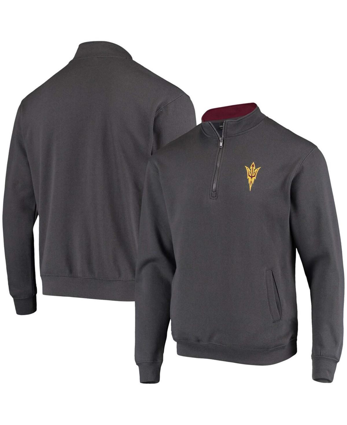 Mens Colosseum Heathered Gray Stanford Cardinal Tortugas Team Logo Quarter-Zip Jacket Product Image