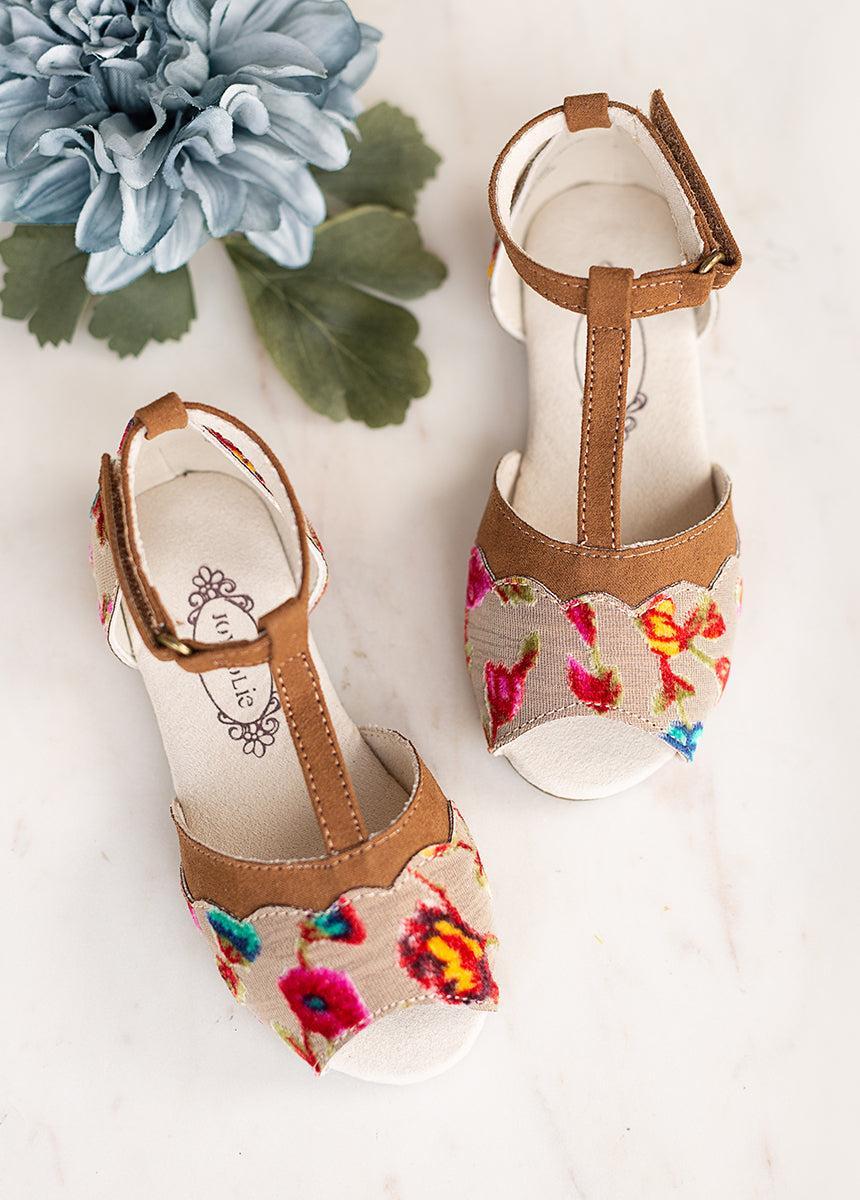 Stella Sandal Flat in Multi Floral Product Image