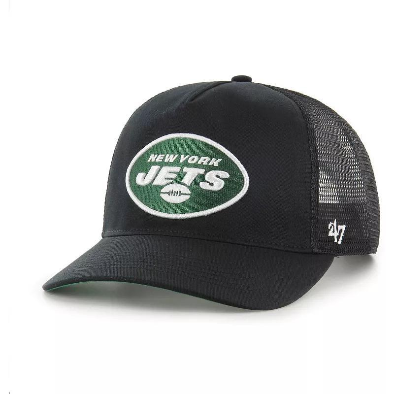 47 Brand Mens Black New York Jets Mesh Hitch Trucker Adjustable Hat Product Image